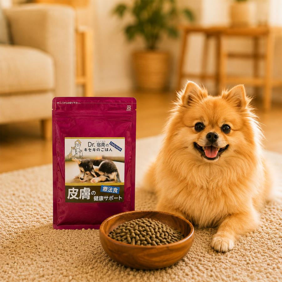Dr.宿南のキセキのごはん　シニア犬用　1kg 2袋 Dr.宿南のキセキのごはん ドッグフード 皮膚の健康サポート 犬用療法食