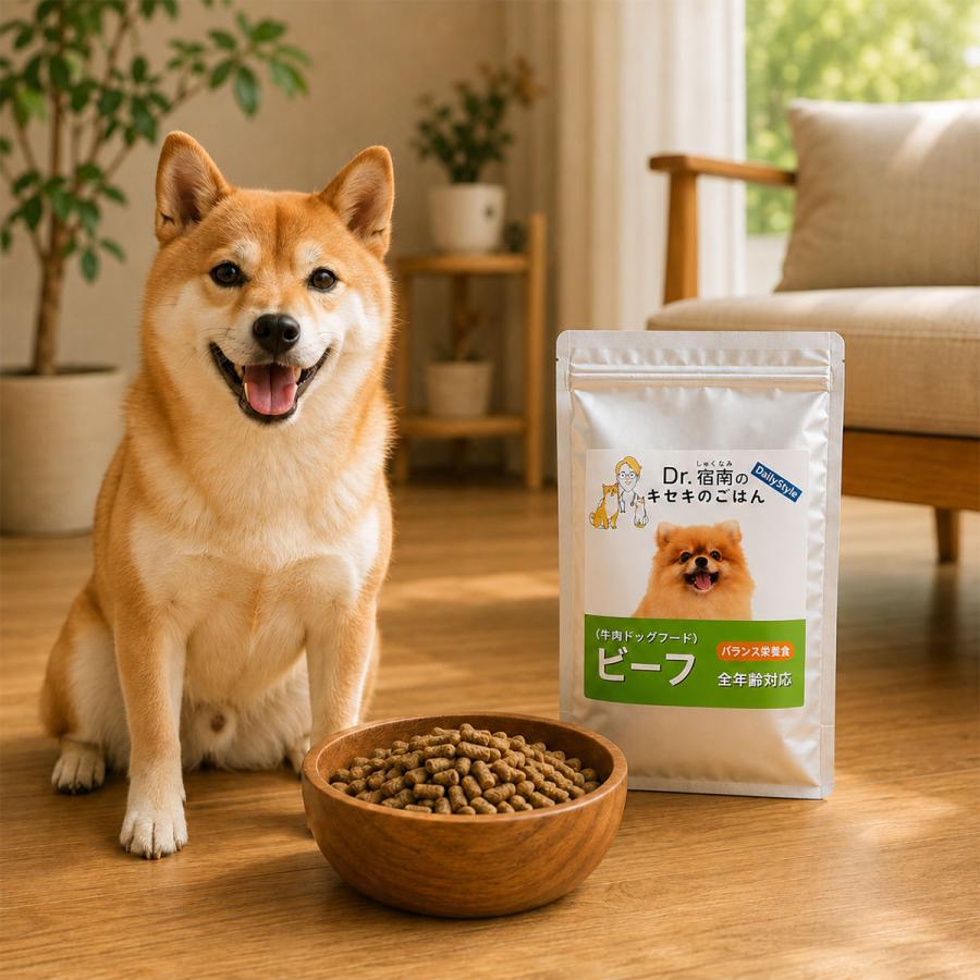 Dr. 宿南のキセキのごはん ビーフ 1kg 3袋セット Dr.宿南のキセキのごはん ビーフ（牛肉）ドッグフード 全年齢用100g