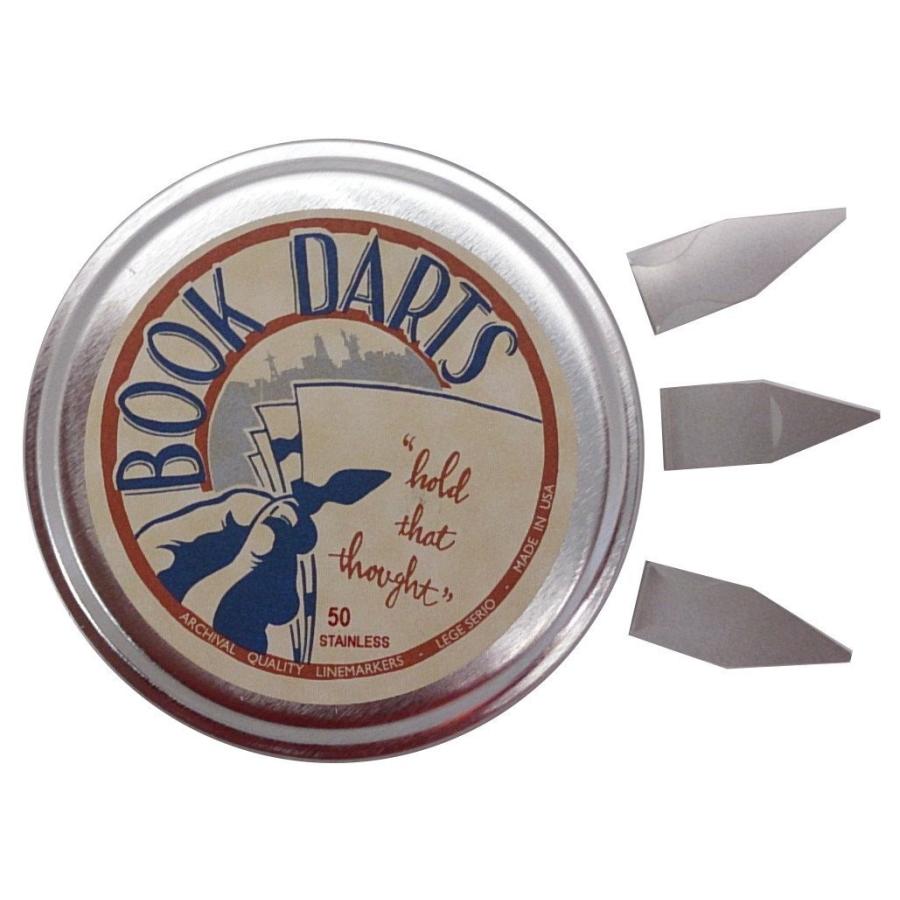 ブックダーツ 50個 缶入り 全4種類 BOOK DARTS 本のしおり bookdarts50雑貨才蔵 通販 Yahoo!ショッピング