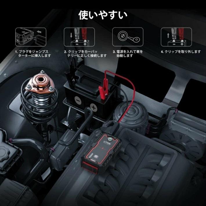 UTRAI JumpStarter ジャンプスターター 大容量 22000mAh 非常用電源