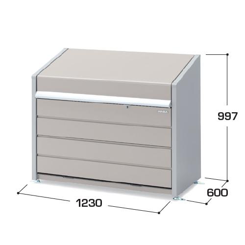 屋外　箱　ストッカー　稲葉製作所　間口1230×奥行600×高さ997　DBN-126M　イナバ物置　基本棟(単体)　ゴミストッカー　ダストボックス　ミニ　メッシュ床タイプ