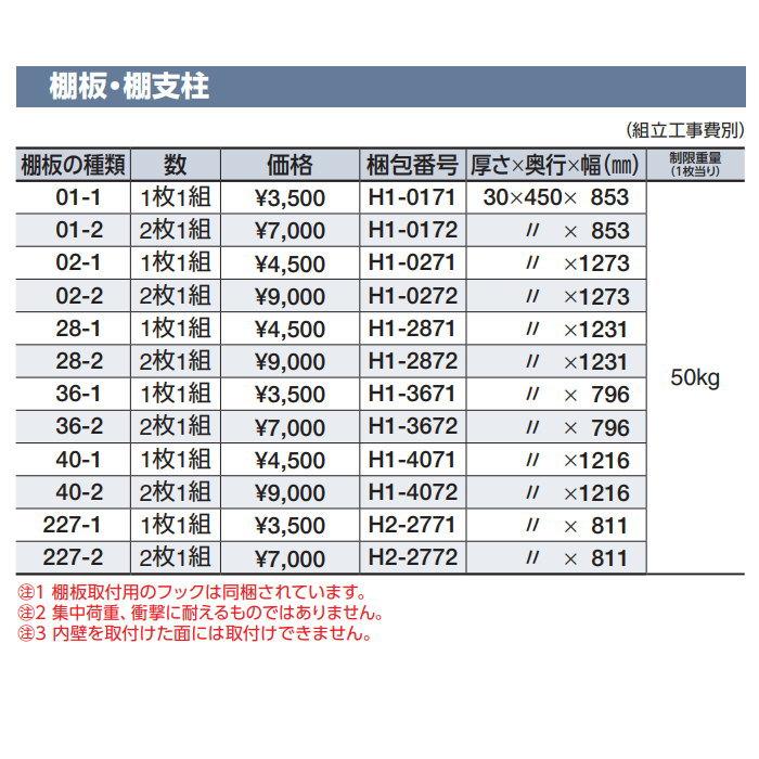 部品】 イナバ物置 稲葉製作所 アルシア 棚板 227-1 梱包番号H2