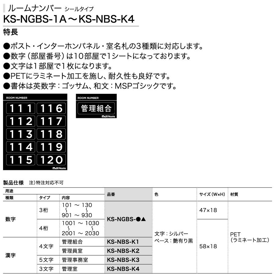 部品】 NASTA キョウワ ナスタ オプション ルームナンバー