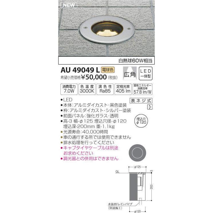 人気が高い エクステリア 屋外 広角 シルバー塗装 AU49049L アップ 