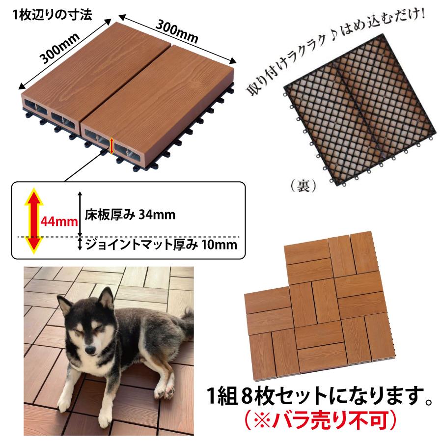 ウッドデッキ アルミ 彩木 MINO株式会社 スナップデッキ 8枚セット 6