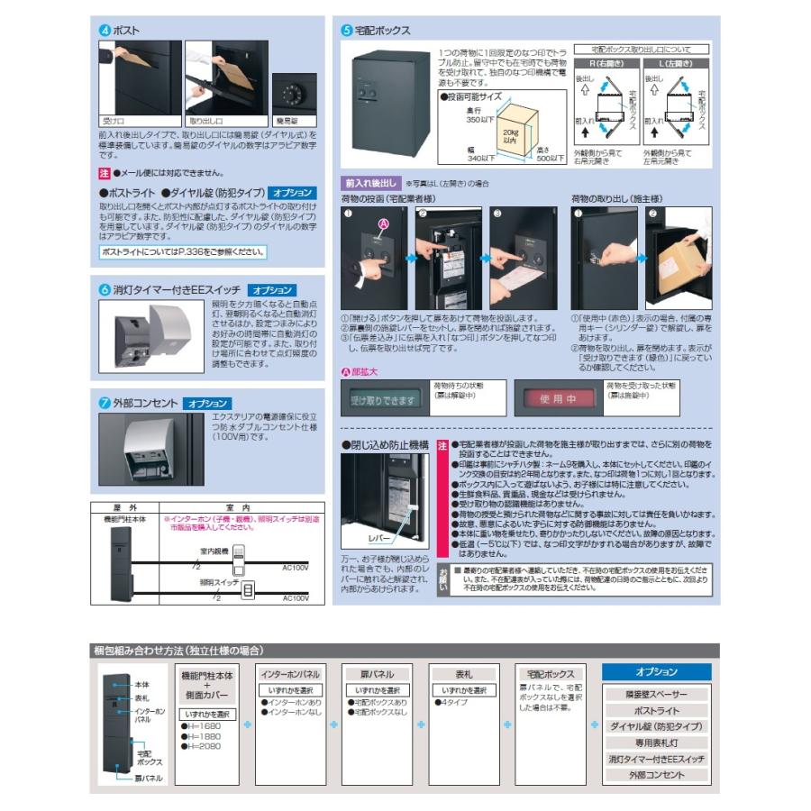 無料プレゼント対象商品】 宅配ボックス付き機能門柱 無料プレゼント対象商品】 宅配ボックス付き機能門柱