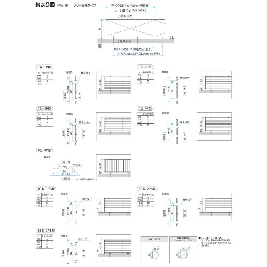 【無料★特典対象】 フェンス 三協アルミ 三協立山 マイスティ 3PS型 フェンス本体 H1000 横ルーバー下桟すき間小 SHR-3PS-10 境界 屋外 アルミ_3