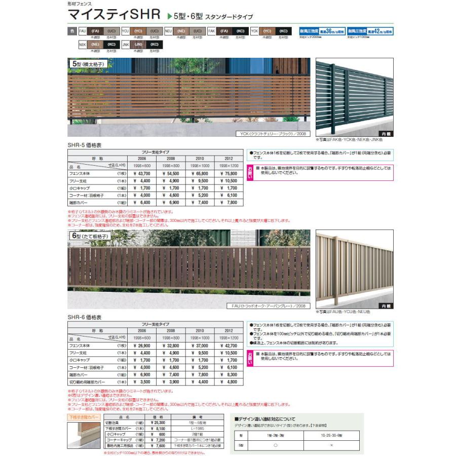 【無料★特典対象】 フェンス 三協アルミ 三協立山 マイスティ 5型 フェンス本体 H1200 横太格子 SHR-5-12 境界 屋外 アルミ 形材フェンスガーデ_2