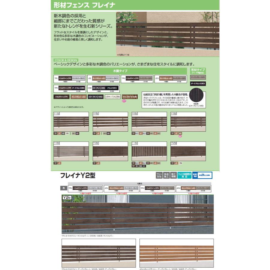 【部品】 フェンス   三協アルミ 三協立山  フレイナ Y2型   端部カバー   複合カラータイプ   2006用   境界 屋外 アルミ 形材フェンスガーデン DIY 塀 壁 囲｜sjg-f｜04