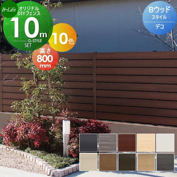 目隠しフェンス オリジナルdiyフェンス Bウッドスタイル デコ2 約10m 5スパン分 H800mm L9975mm用 組立て部材セット ウッドスタイルフェンスセット St06 Stfset D80 05 Diy 建材市場 Style Japan Group 通販 Yahoo ショッピング