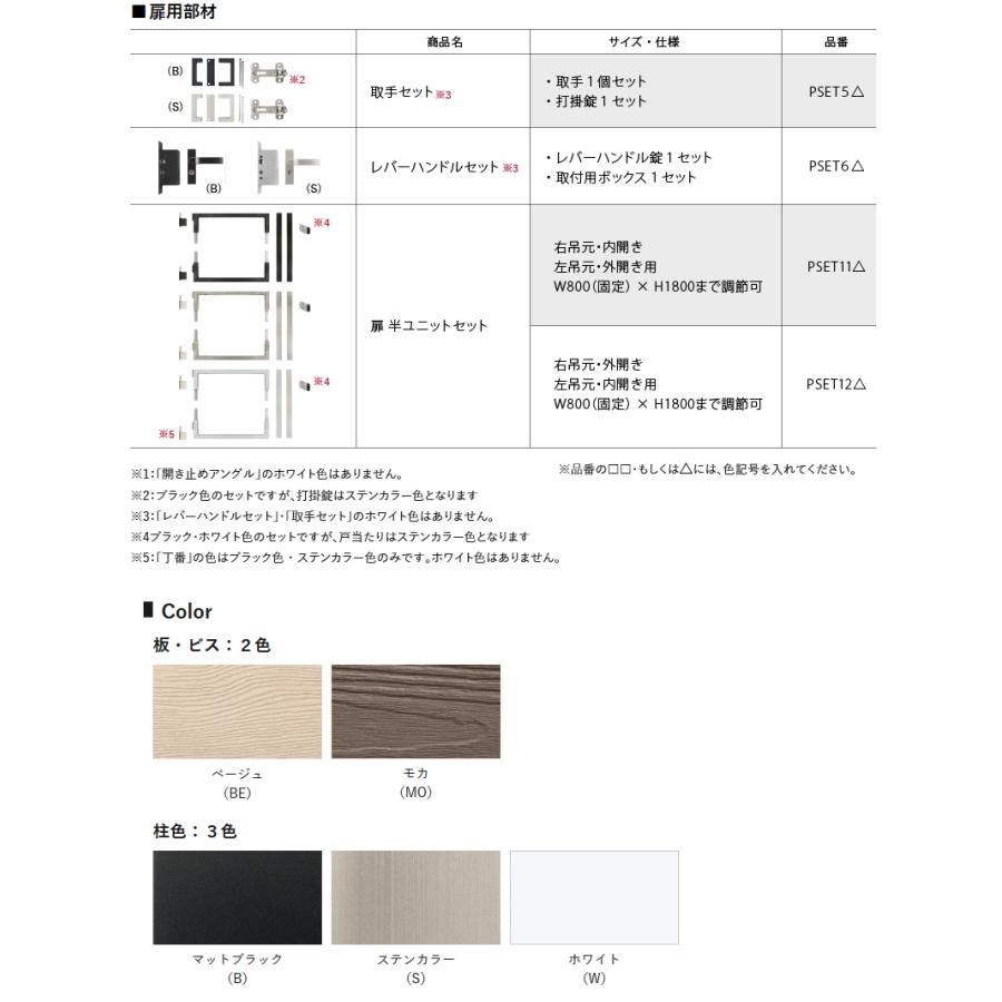 【セット商品】フェンス 目隠し ECOMOC FENCE(エコモックフェンス)  モクメ よこ貼り 約2M(1スパン分) 本体・柱・部品 組立て部材セット   H2000mm×L2000mm｜sjg-f｜05