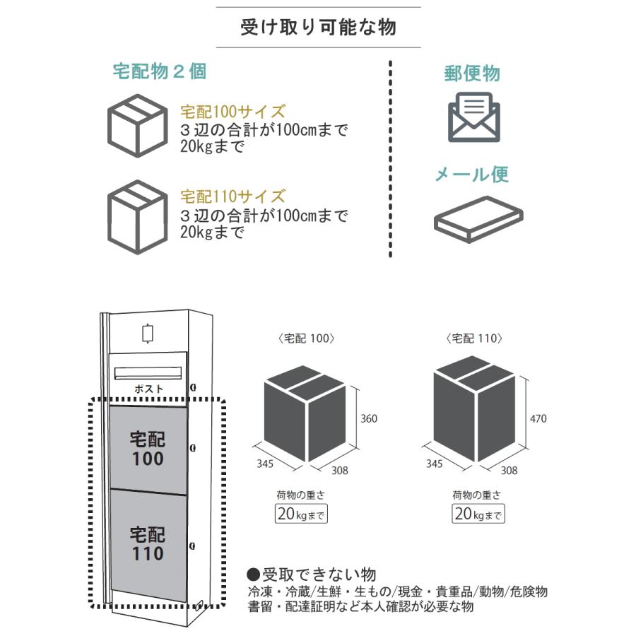 uyuさま専用ページꕀෆ¨ 楽天市場】複数受取 可能 「 宅配ボックス付 機能門柱 ミース