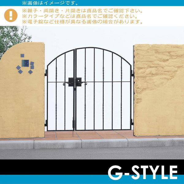 鋳物門扉　YKK　YKKap　800×1200　04・08-12　トラディシオン門扉6型　扉1枚寸法　打掛錠3型　本体・取っ手(取手)セ　シャローネ　親子開きセット　門柱仕様