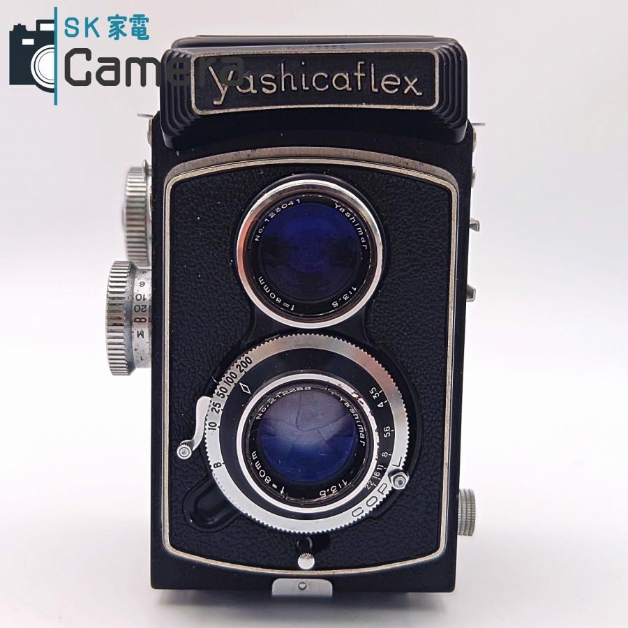 【動作確認済】Yashicaflex ヤシカフレックス 二眼レフカメラ ケース付 ジャンク品】Yashicaflex 二眼レフカメラ ヤシカフレックス Yashica