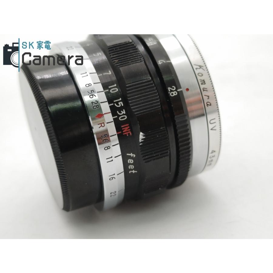 SANKYO KOHKI W-KOMURA 35mm F2.8 L39 コムラー 現状品 : SK SANKYO KOHKI W-KOMURA 35mm F2.8 L39 コムラー 現状品 : SK