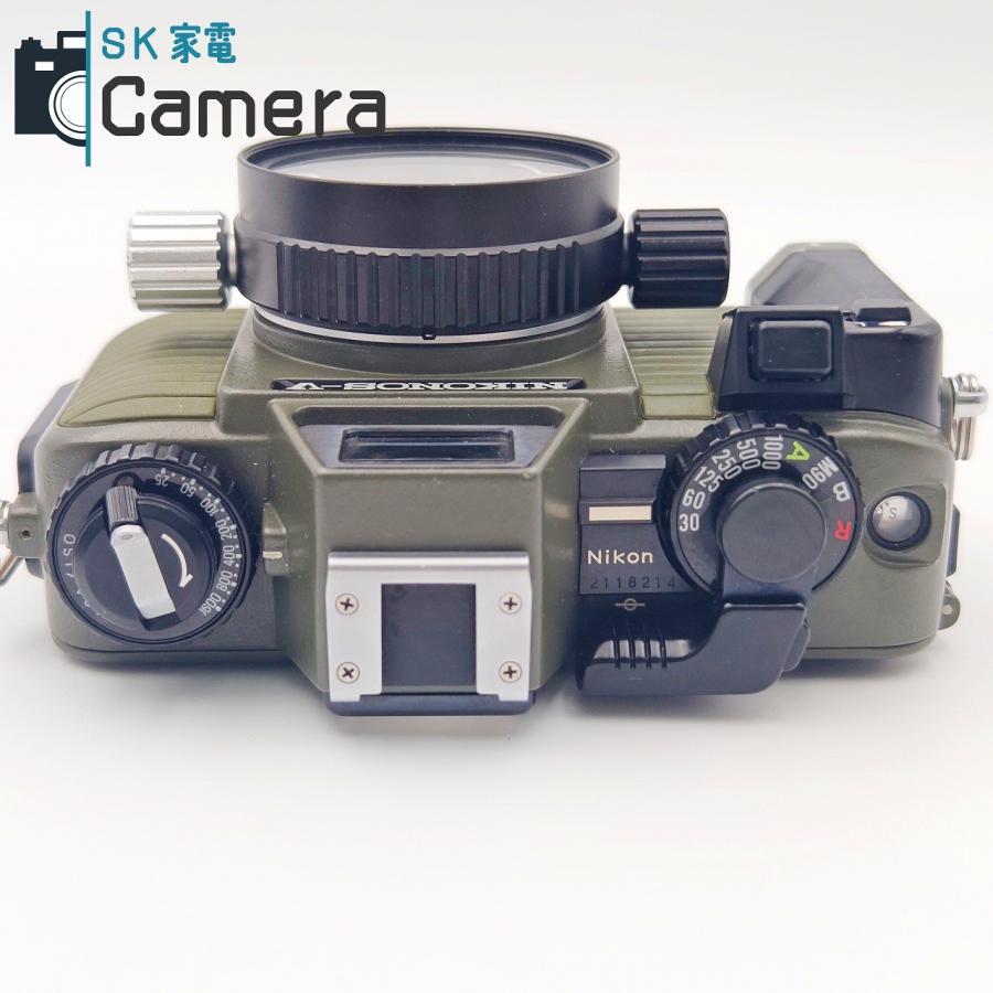 【中古】 NIKON NIKONOS-V NIKKOR 35ｍｍ F2.5 オリーブ シャッター 露出 動作 ニコン ニコノス キャップ付の画像