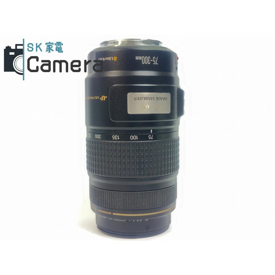 Canon - 【中古】 Canon EF 75-300ｍｍ F4-5.6 IS USM ET-64II フード付 キャノン 現状品・ジャンク 中古】 Canon EF 75-300mm F4-5.6 IS USM ET-64II フード付