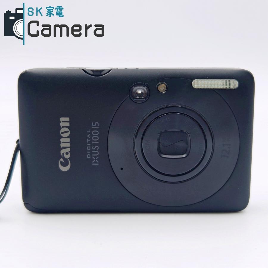 中古】 Canon DIGITAL IXUS 100 IS ブラック コンパクトデジタルカメラ