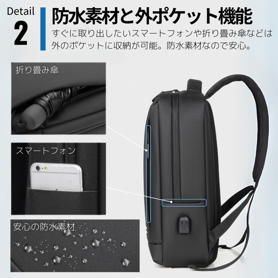 ビジネスリュック メンズ ビジネスバッグ 大容量 軽量 PC収納 防水 