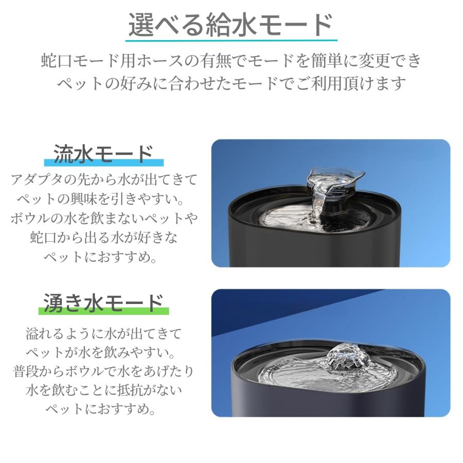 自動給水器 猫 犬 給水器 2.2L ブラック 黒 4層構造 活性炭フィルター