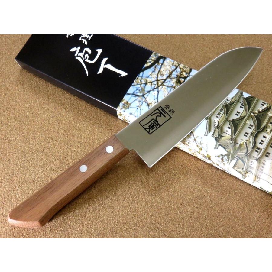 関の刃物 三徳包丁 170mm 濃州正宗作 ぼかし入 割込 ステンレス 両刃包丁 包丁 三徳包丁 17cm (170mm) 関の刃物 本割込 3層鋼 V金1号 VG-1
