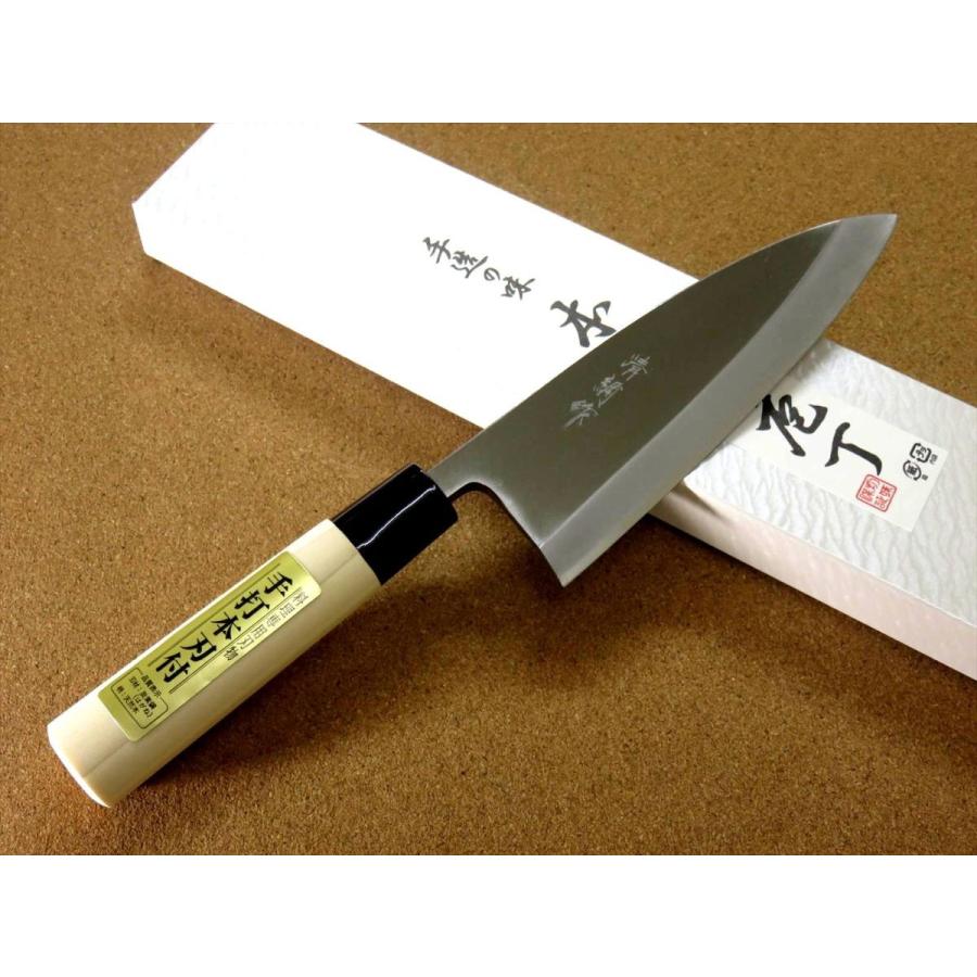 【研ぎ済み】白鋼・手打ち　清綱　相出刃包丁　和包丁　ナイフ　料理　釣り 堺 孝行 霞研 白鋼 七宝の彫刻入り 出刃包丁 – 清助刃物