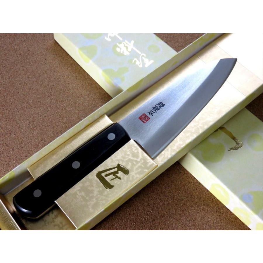 関の刃物 出刃包丁 15cm (150mm) TSマダム ディンプル AUS-8 クロムモリブデン 魚 鳥 肉解体 刃が厚く重い片刃包丁 右利き用 日本製 マダムシェフ様専用ワンピース