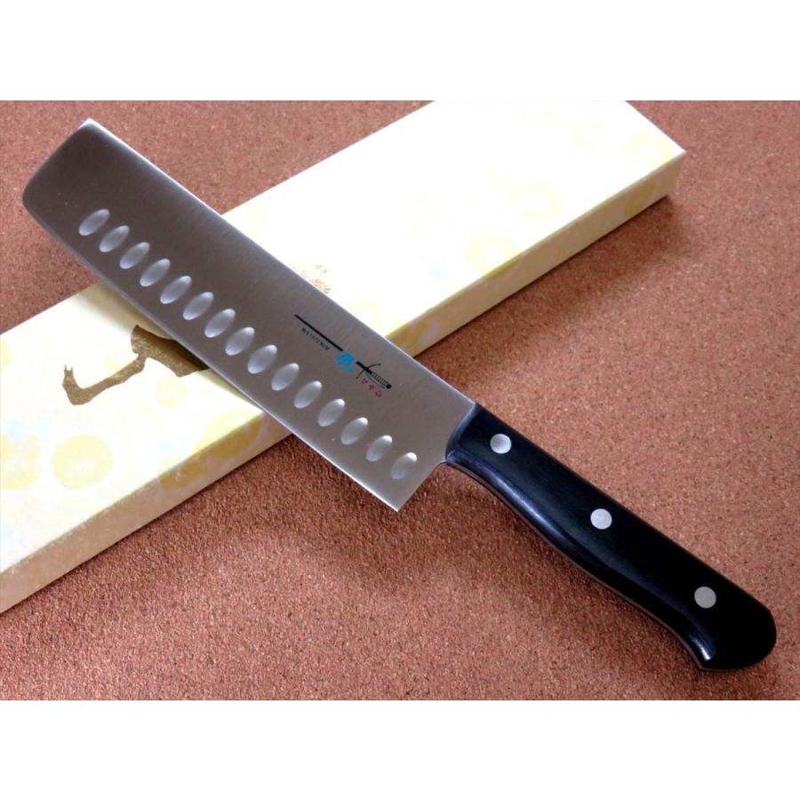 関の刃物 菜切り包丁 175mm モリブデン ディンプル 野菜切り 両刃 包丁 関の刃物 菜切り包丁 175mm モリブデン ディンプル 野菜切り