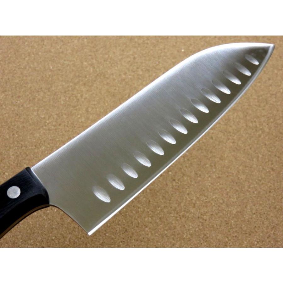 包丁 サーモン三徳包丁 17cm (170mm) 関の刃物 ディンプル モリブデン