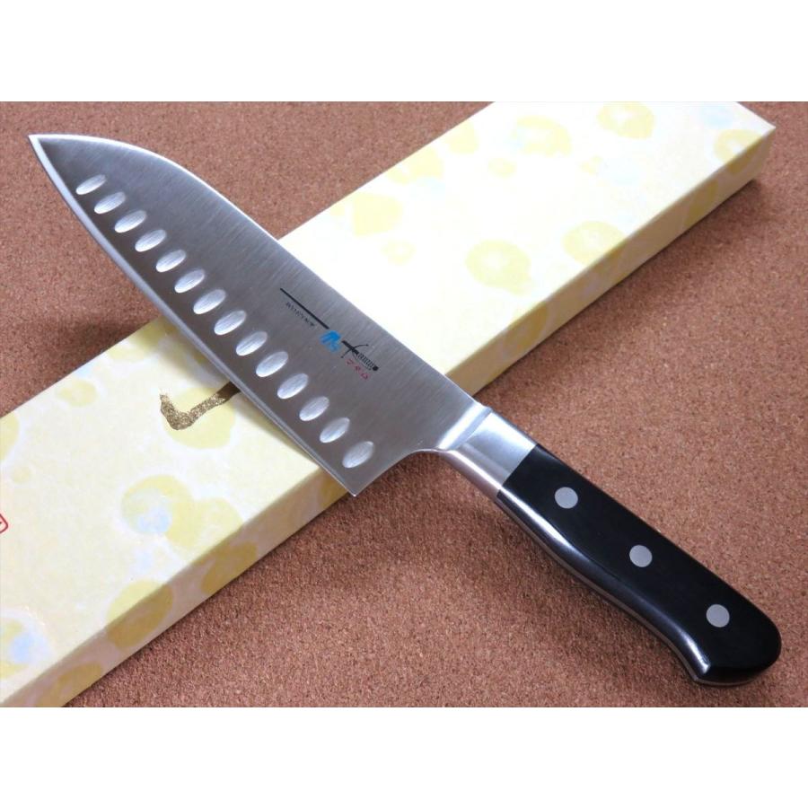 包丁 サーモン三徳包丁 17.5cm (175mm) 関の刃物 ディンプル