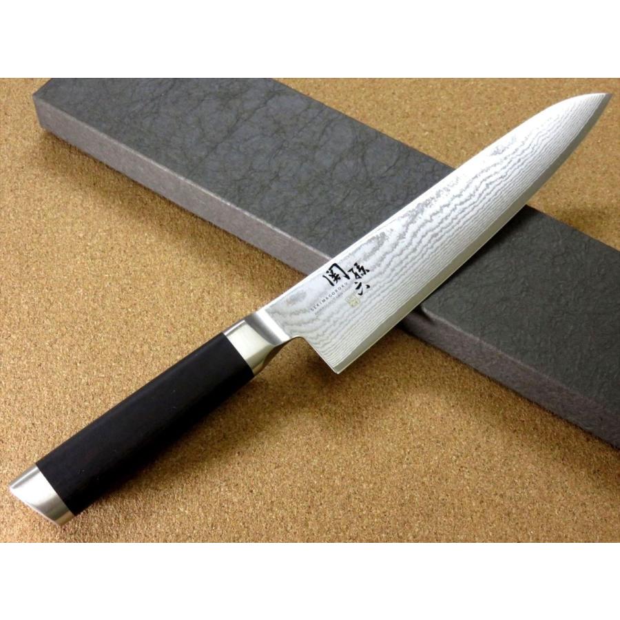 関孫六 包丁 牛刀 21cm (210mm) 関の刃物 貝印 ダマスカス 33層 関孫六 包丁 牛刀 21cm (210mm) 関の刃物 貝印 ダマスカス 33層