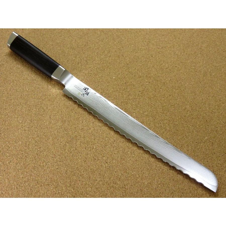 関孫六 包丁 パン切りナイフ 24cm (240mm) 関の刃物 貝印 ダマスカス