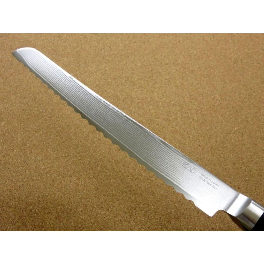 関孫六 包丁 パン切りナイフ 24cm (240mm) 関の刃物 貝印 ダマスカス