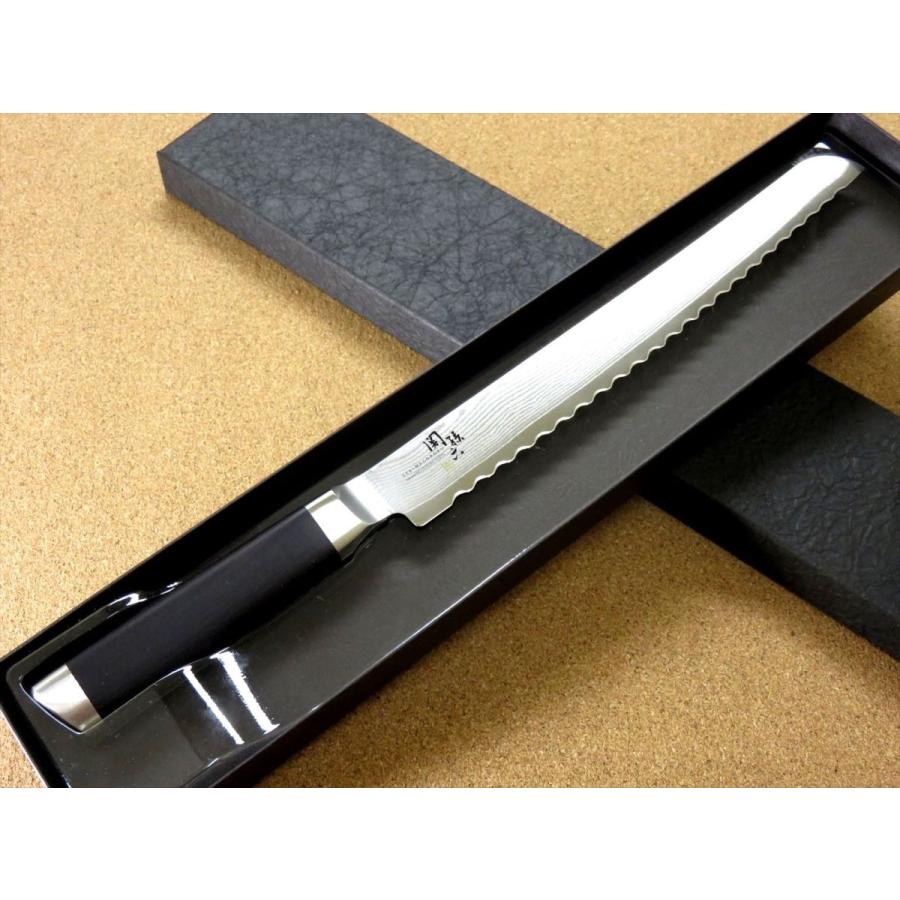 関孫六 包丁 パン切りナイフ 24cm (240mm) 関の刃物 貝印 ダマスカス