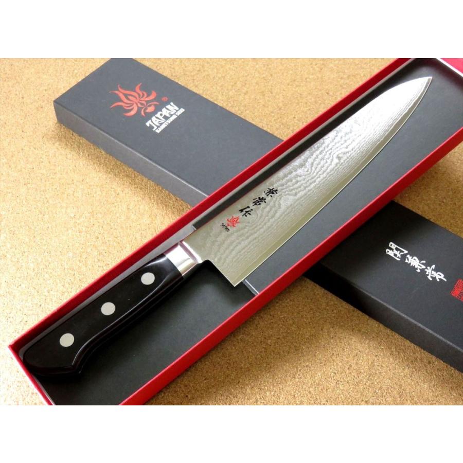 関の刃物 牛刀 210mm 関兼常作 VG-10 33層ダマスカス 肉切り包丁