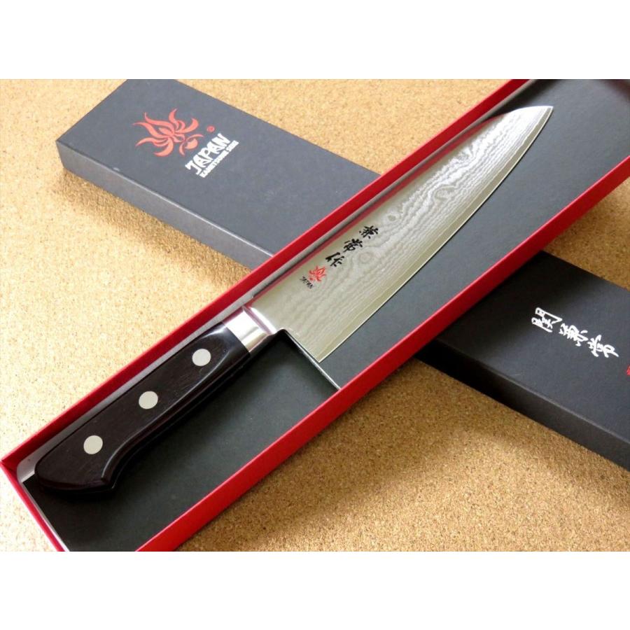 未使用　刀舟 65層ダマスカス 三徳包丁木柄 18センチ 刀舟 ダマスカス鋼 包丁 未使用】刀舟 65層ダマスカス 三徳包丁木柄