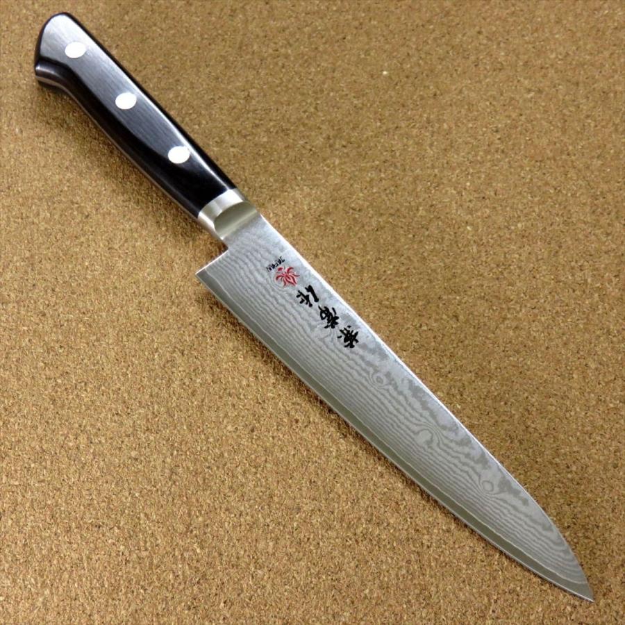 関の刃物 ペティナイフ 150mm 関兼常作 ダマスカス 33層 両刃