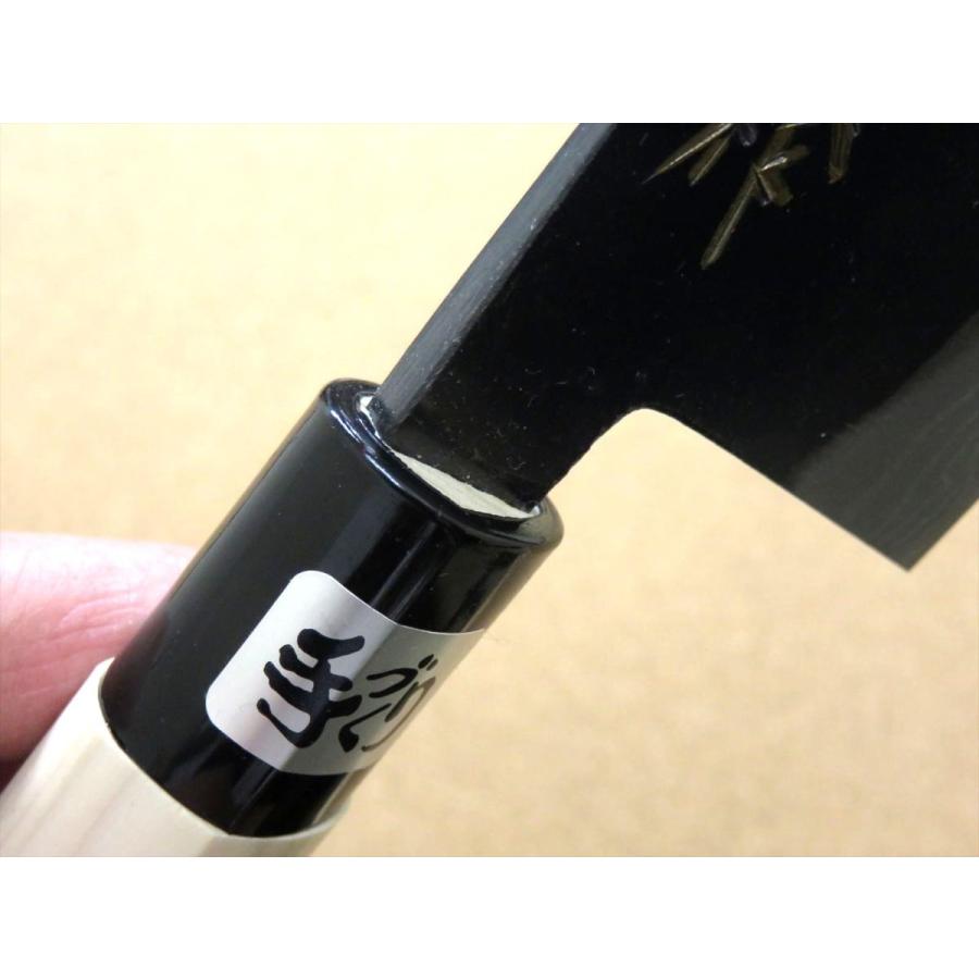 関の刃物 菜切包丁 165mm 金銘 兼正作 多層鋼 黒流し黒打 薄刃 関の刃物 菜切包丁 165mm 金銘 兼正作 多層鋼 黒流し黒打 薄刃