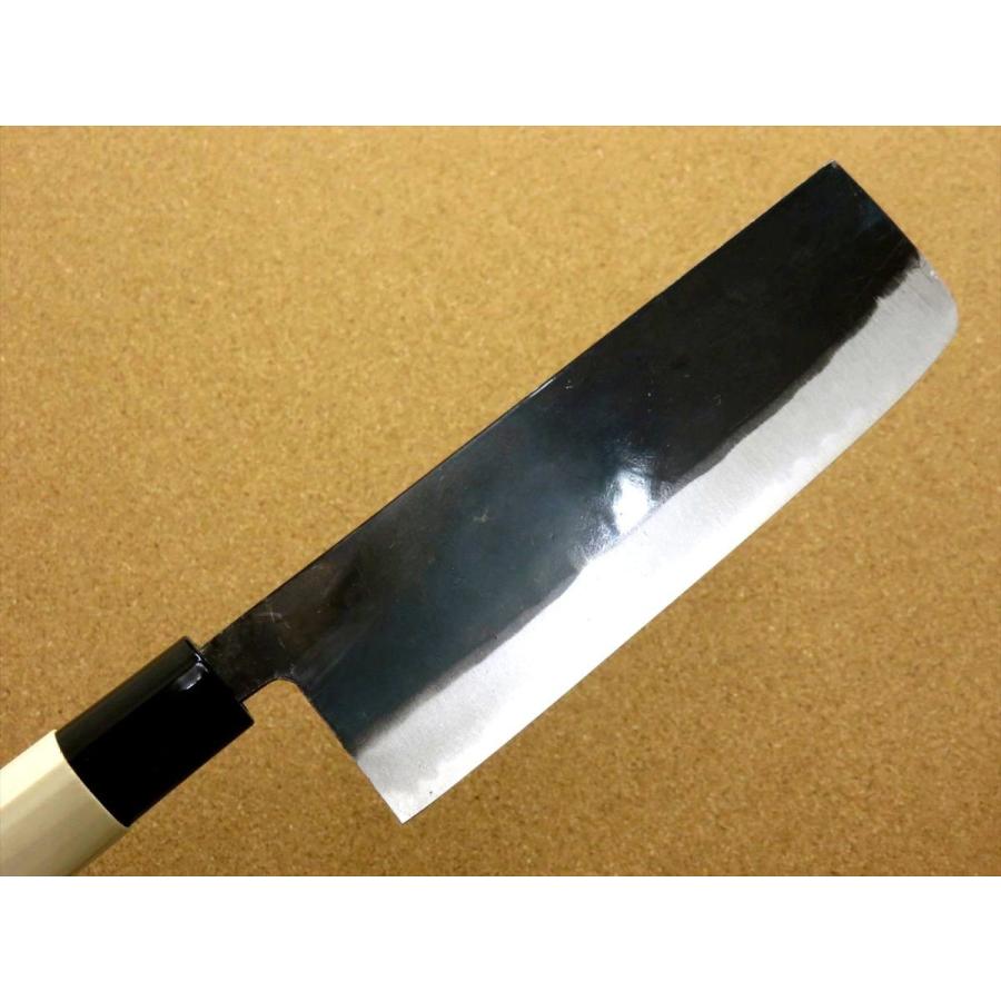 包丁 菜切包丁 16.5cm (165mm) 北正 関の刃物 無印 白鋼 2号 三枚合 黒