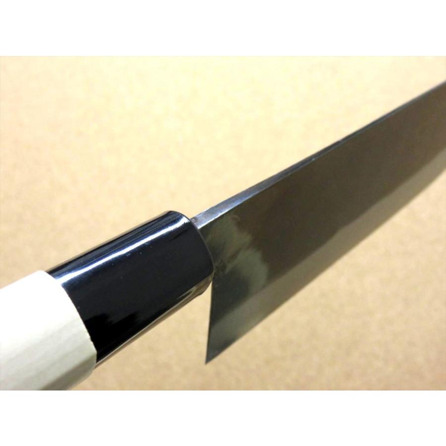 関の刃物 菜切包丁 165mm 無印 白鋼 2号 三枚合 黒打 薄刃包丁 野菜切