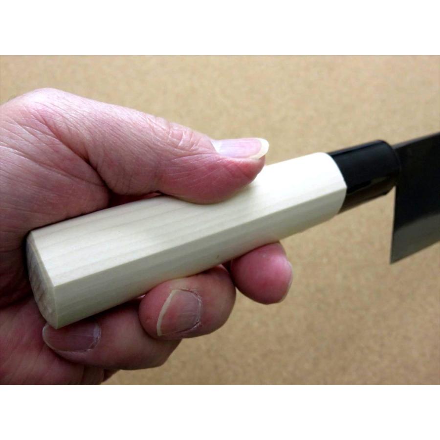 包丁 菜切包丁 16.5cm (165mm) 北正 関の刃物 無印 白鋼 2号 三枚合 黒