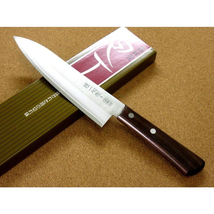 包丁 牛刀 18cm (180mm) 関の刃物 関兼次 雅一心 三層鋼 本割込 両刃