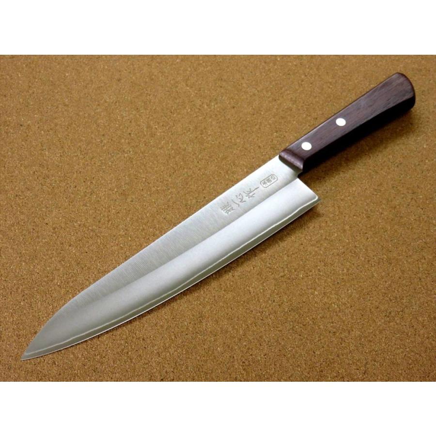 包丁 牛刀 21cm (210mm) 関の刃物 関兼次 雅一心 三層鋼 本割込 両刃