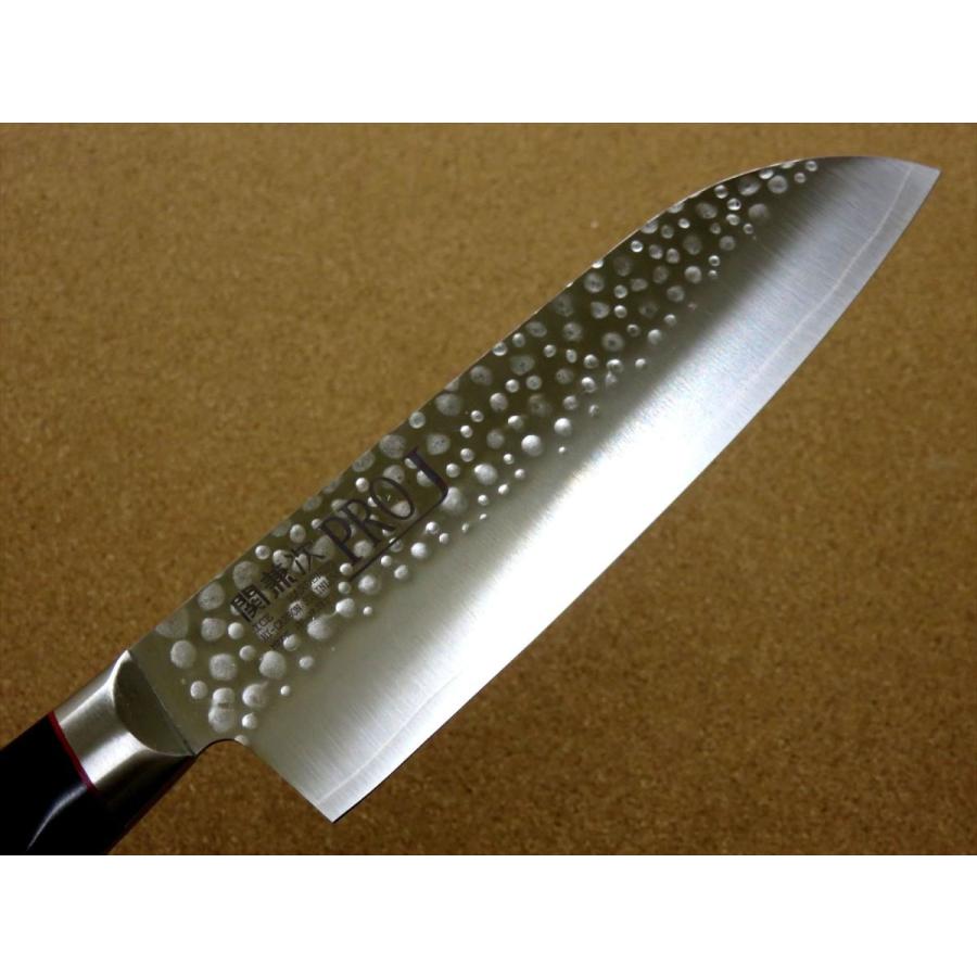 関の刃物 三徳包丁 170mm 鎚目鍛造 本割込 3層鋼 肉切り 両刃 万能包丁 包丁 三徳包丁 17cm (170mm) 関の刃物 関兼次 PRO-J 鎚目 3層鋼 ZA-18