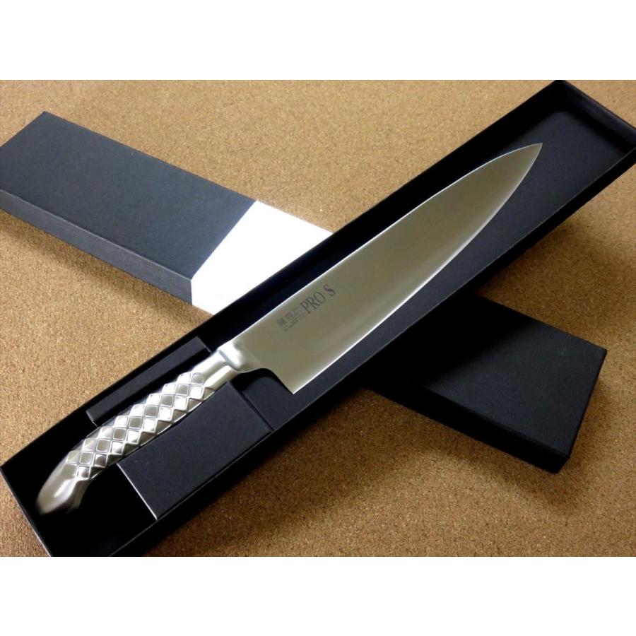 包丁 牛刀 24cm (240mm) 関の刃物 PRO-S モリブデンスチール 1K-6 鍔付
