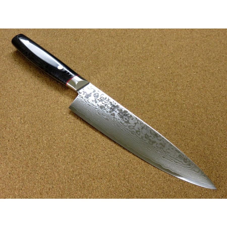 包丁 牛刀 20cm (200mm) 関の刃物 彩雲 関兼次 ダマスカス鋼 33層 VG10