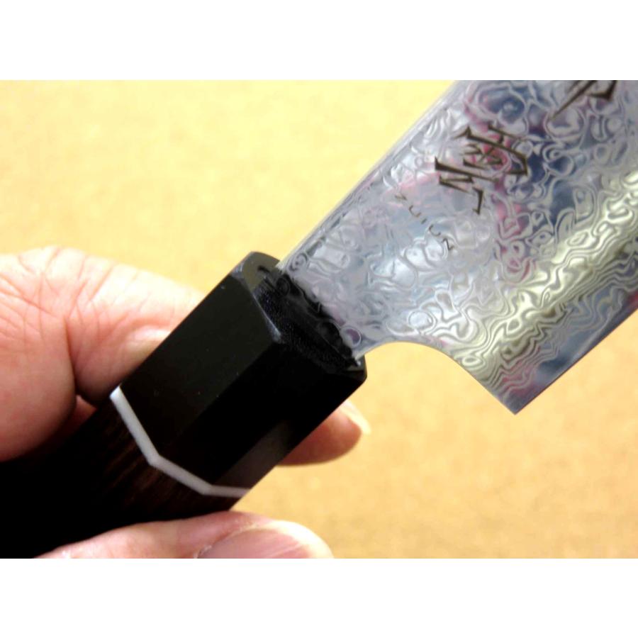 ペティナイフ 150mm 瑞雲 関の刃物 ダマスカス63層 両刃 果物包丁 桐箱 包丁 ペティナイフ 15cm (150mm) 瑞雲 関兼次 関の刃物 ダマスカス 63