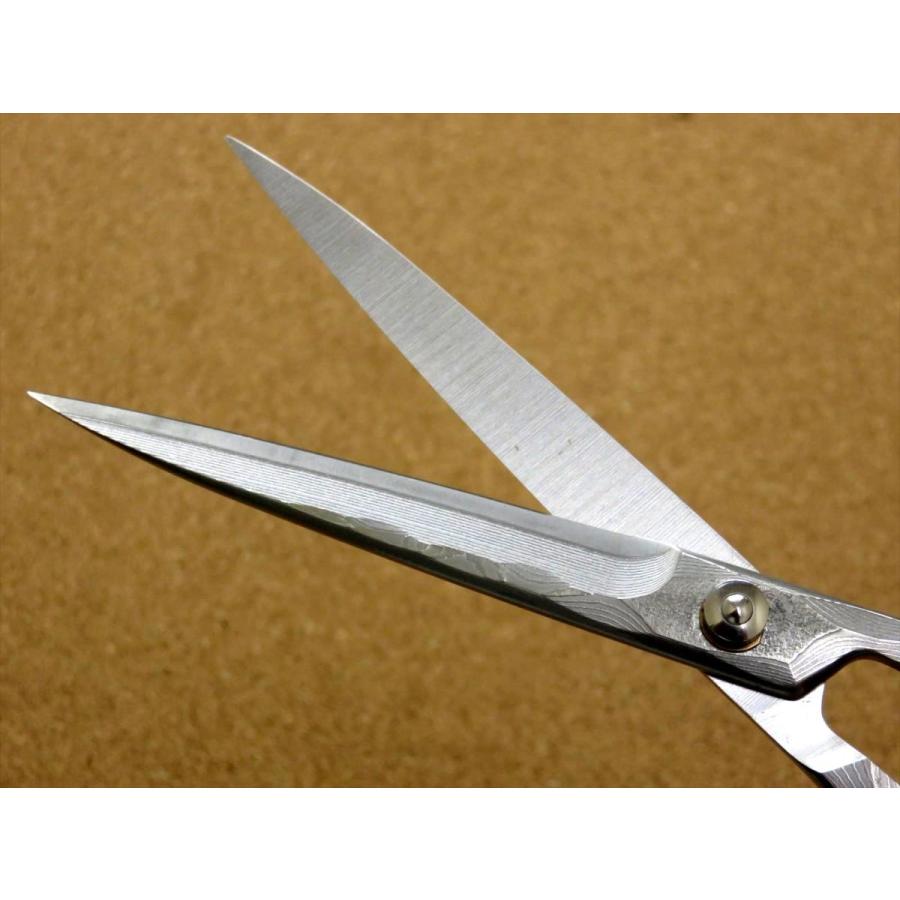 関の刃物 エムカスタ 蝶 ハサミ ダマスカス 32層鋼 V金10号 桐箱