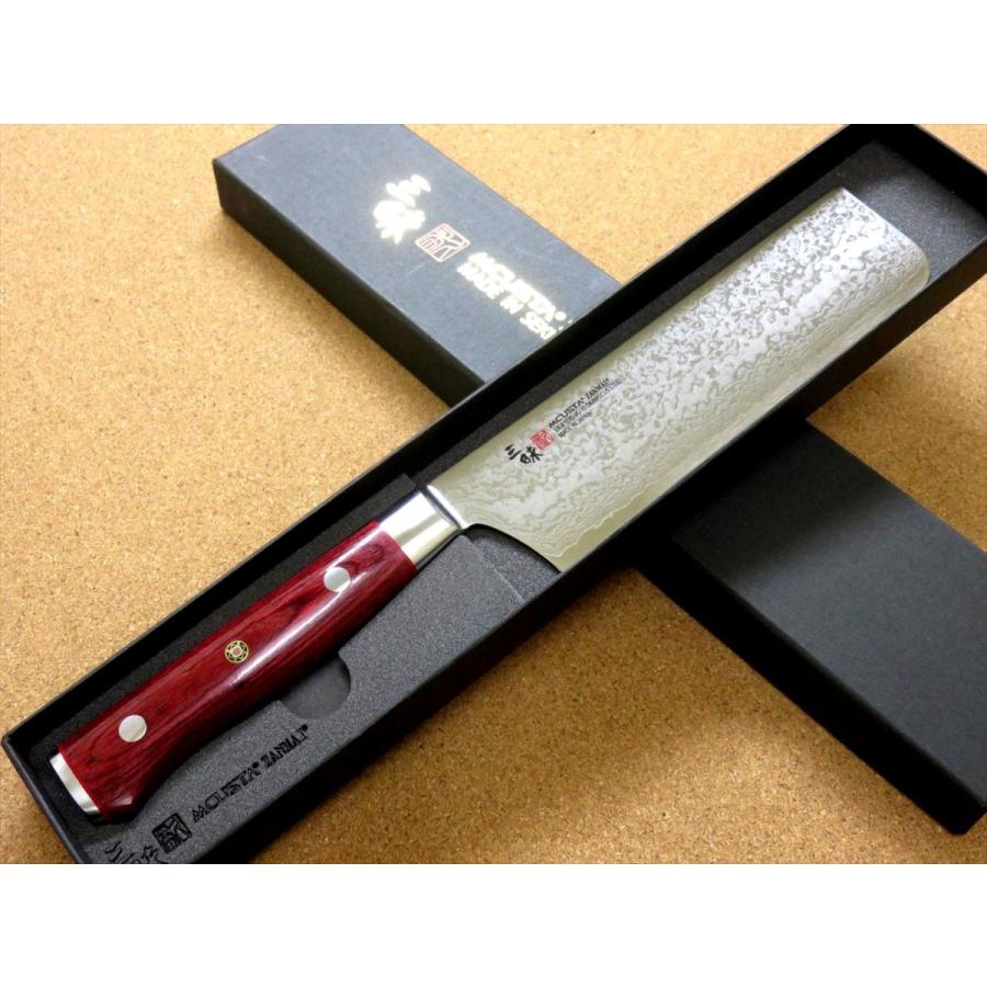 関の刃物 菜切り包丁 165mm 三昧 クラシック プロ ダマスカス 紅蓮 両刃 包丁 菜切り包丁 16.5cm (165mm) 三昧 クラシックプロ 紅蓮 関の