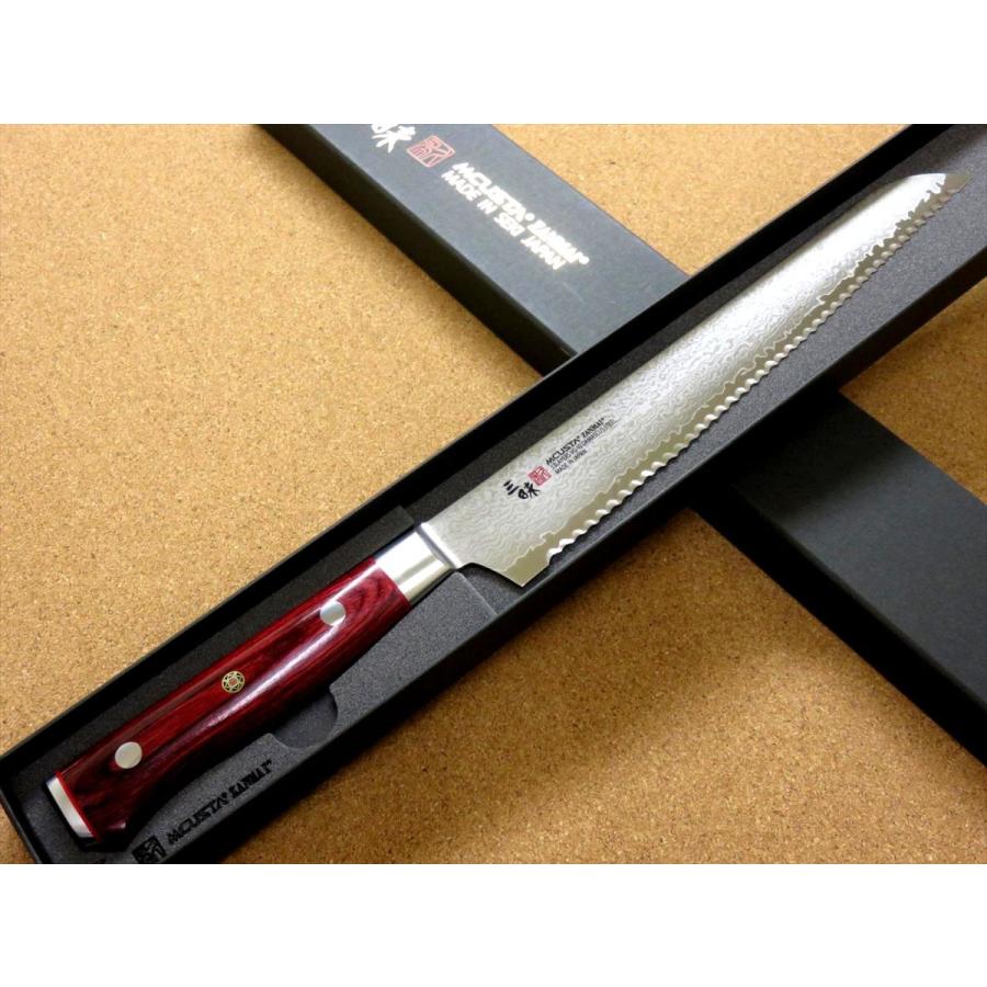 関の刃物 パン切り包丁 230mm 三昧 クラシック プロ ダマスカス 紅蓮